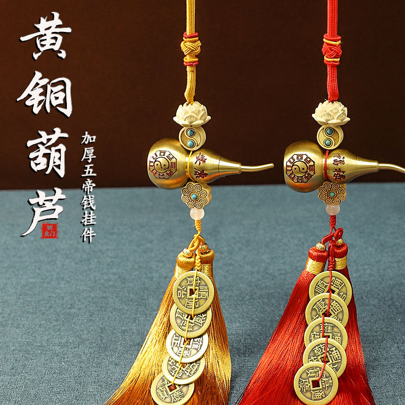 Feng Shui Brass Calabash Energy Amplifier against negative forces