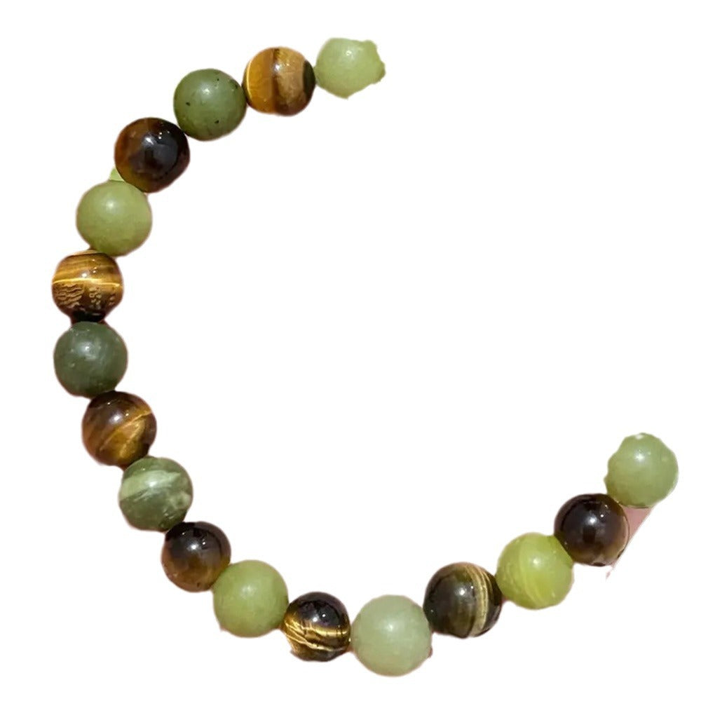 Tiger Eye & Green Jade Energy Bracelet