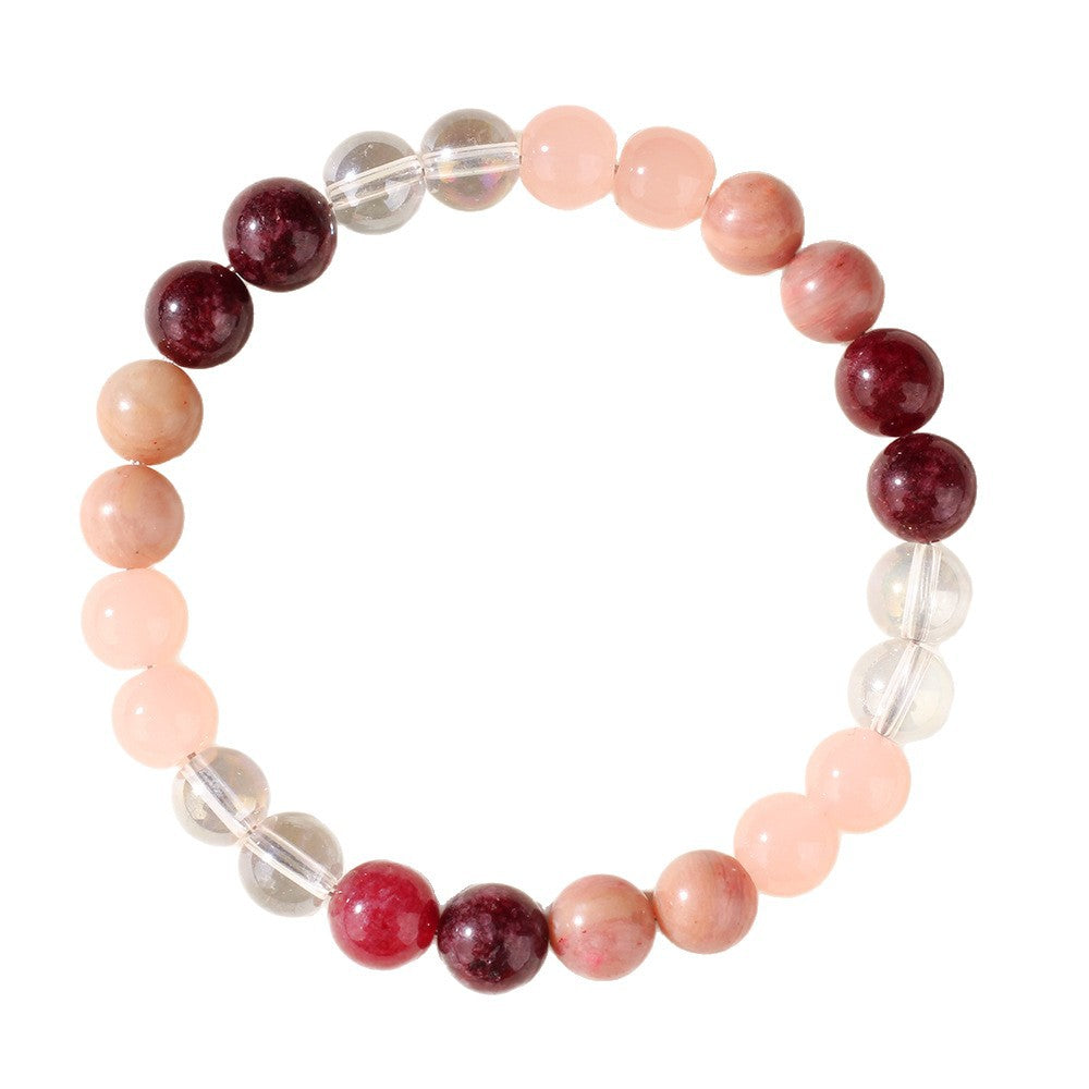 Natural Garnet & Clear Quartz Abundance Bracelet