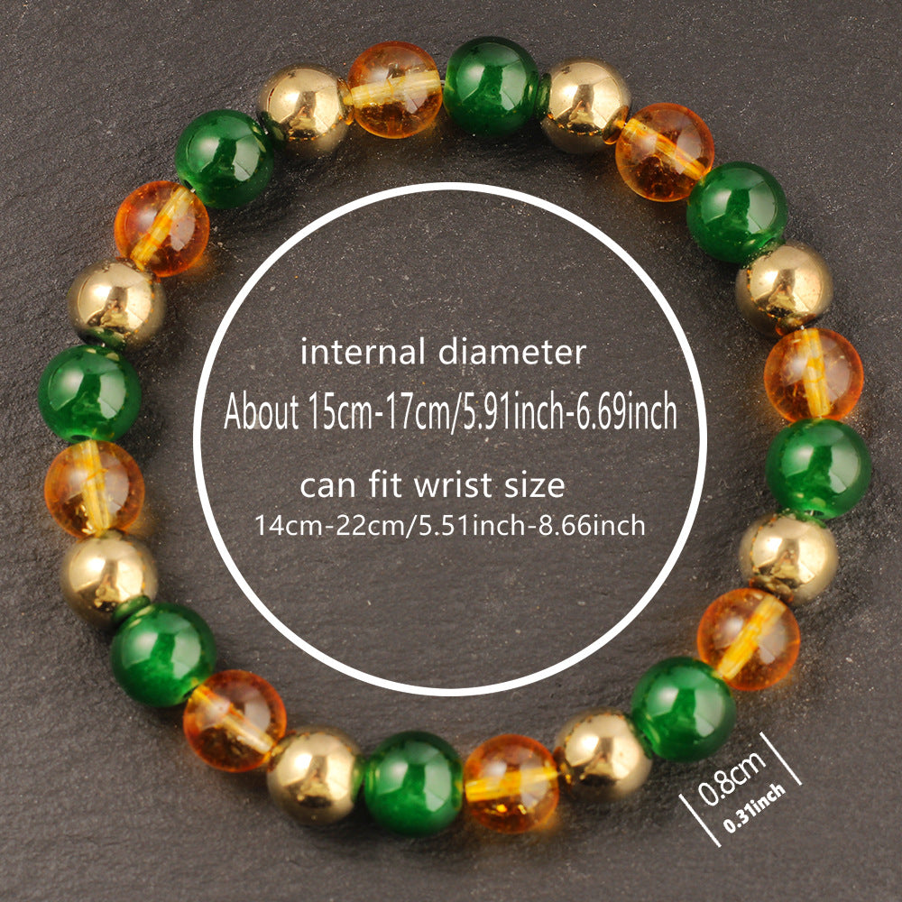 Citrine & Green Agate Wealth Bracelet – Prosperity in Style