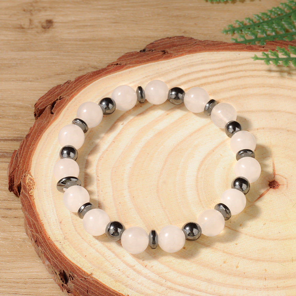 Moonstone & Black Obsidian Bracelet