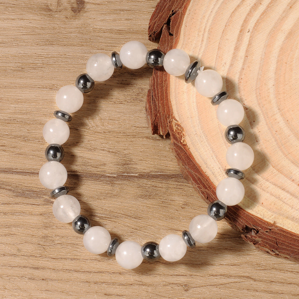 Moonstone & Black Obsidian Bracelet