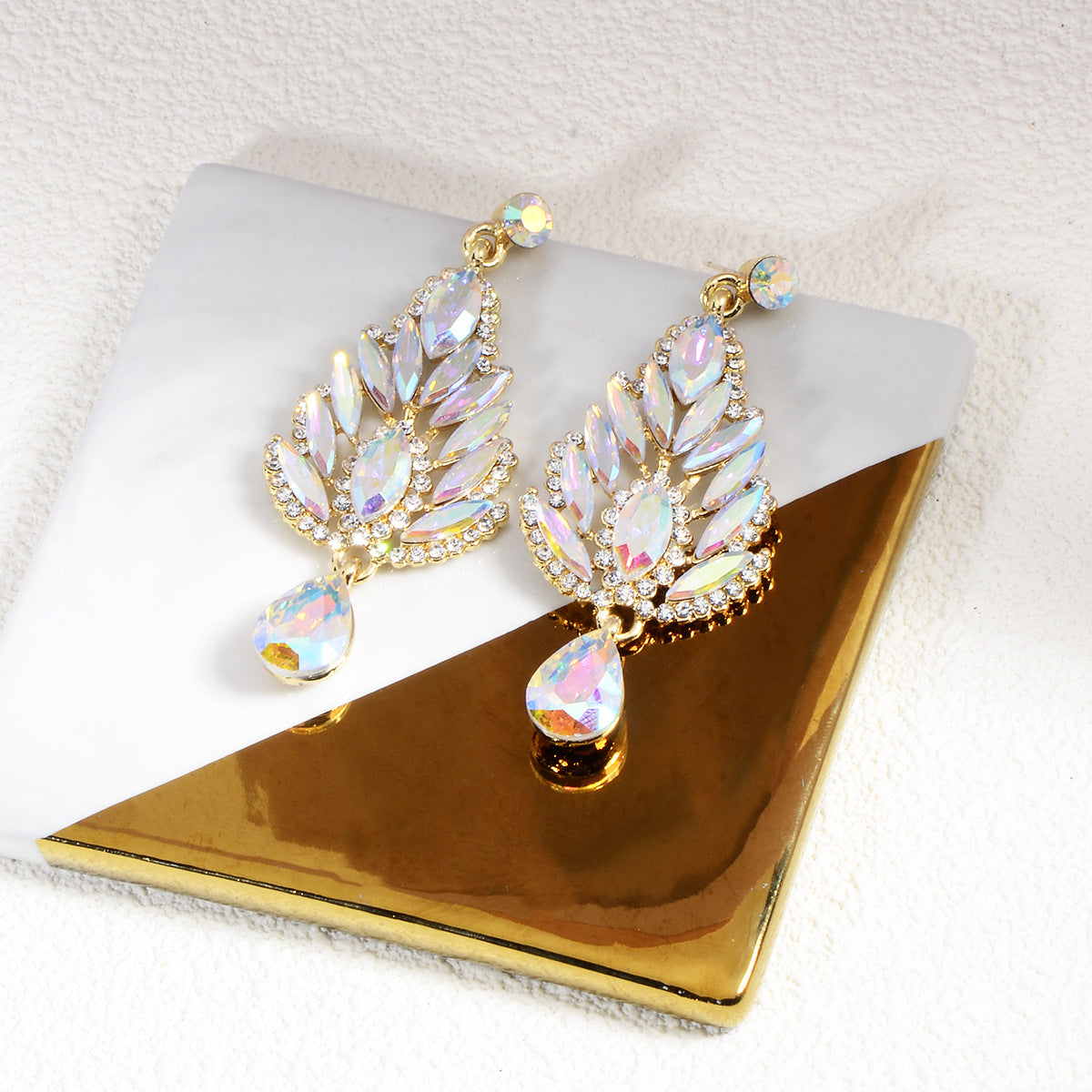 Celestial Glam – Crystal Rhinestone Drop Earrings