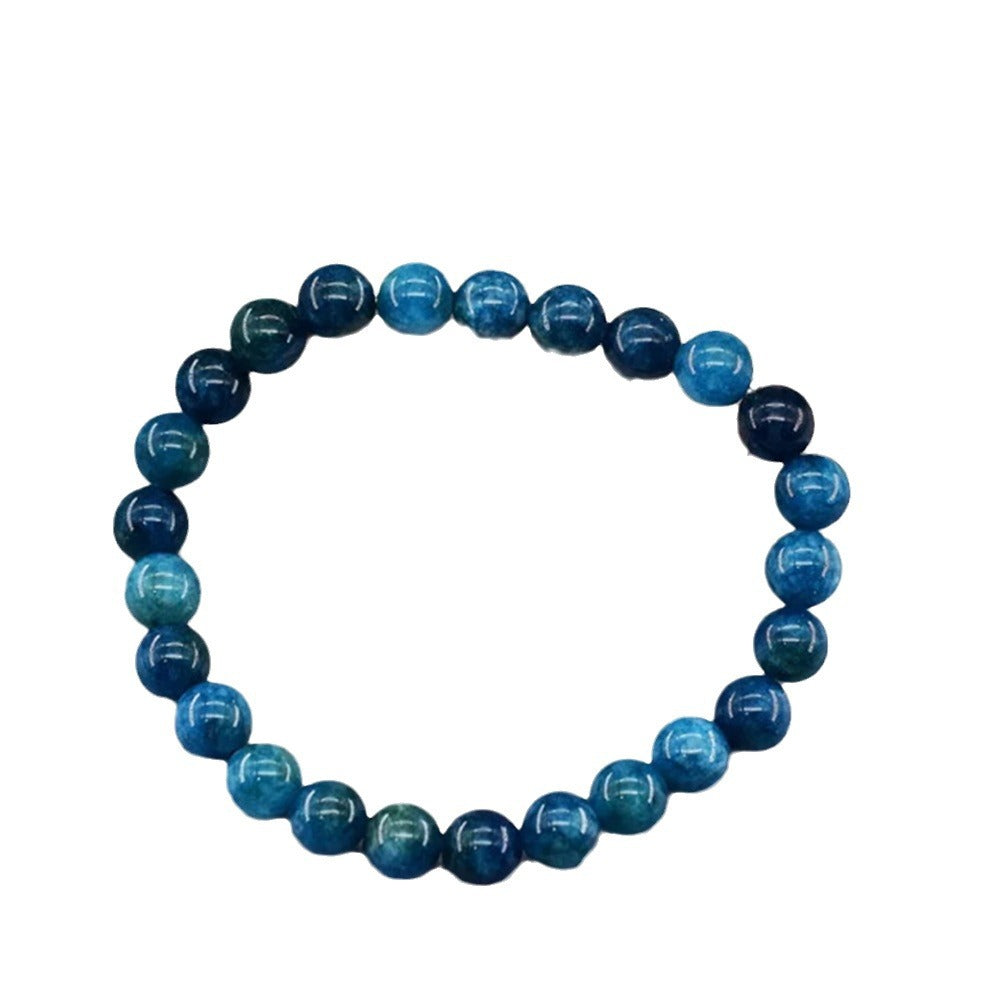 Blue Apatite Crystal Bracelet · Natural Healing Beads for Clarity & Calm