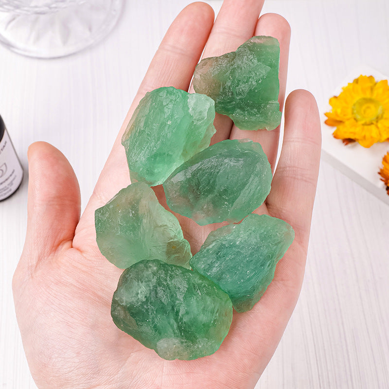 Natural Raw Green Fluorite Crystal – Energy Stone for Clarity & Healing