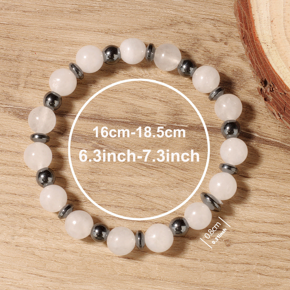 Moonstone & Black Obsidian Bracelet