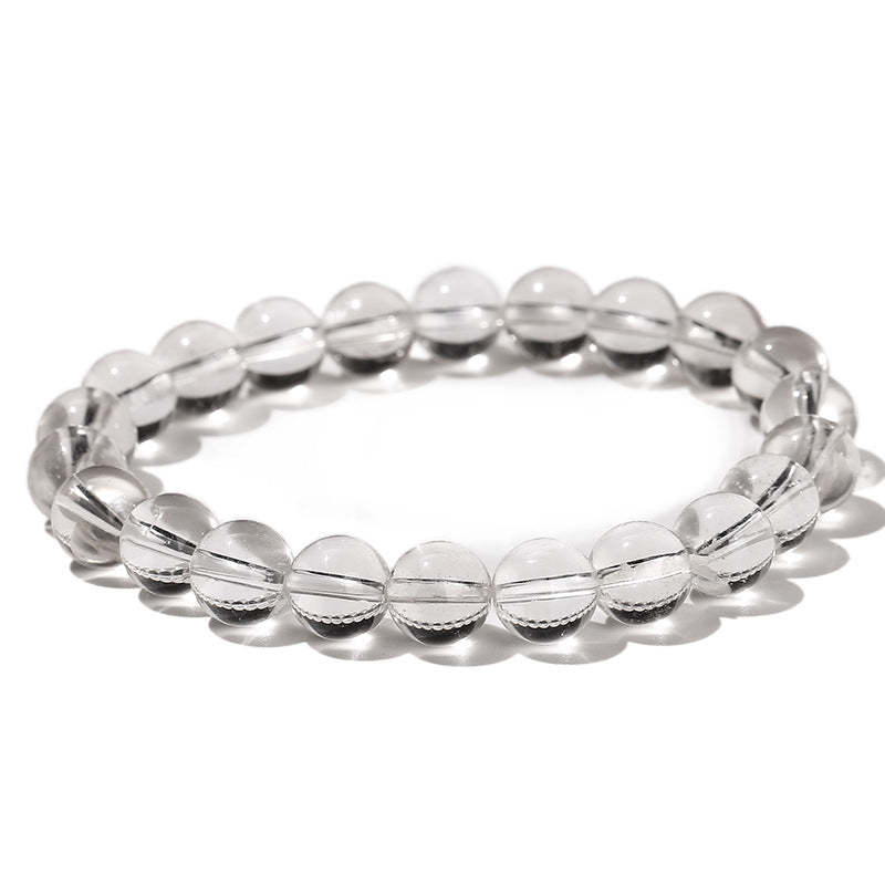 Pure Clarity White Quartz Bracelet · Grade 8A Crystal Energy Beads