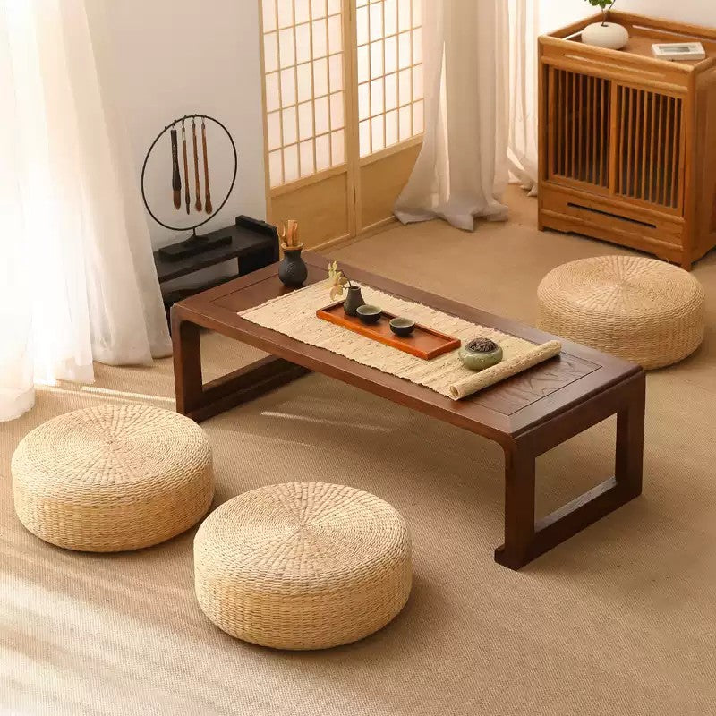 Japanese Tatami Meditation Floor Cushion – Zen Pouf for Mindfulness & Yoga