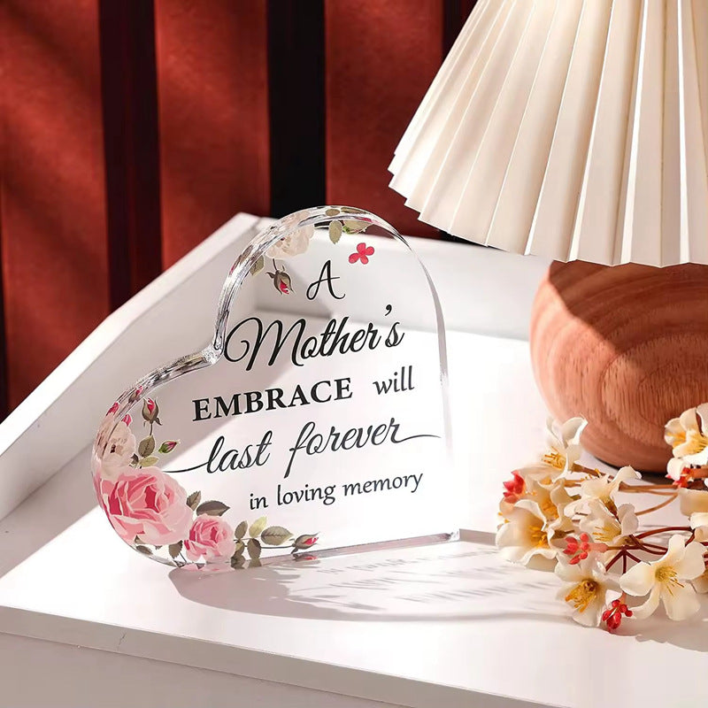 Personalized Glass Heart Frame · Eternal Love Crystal Display