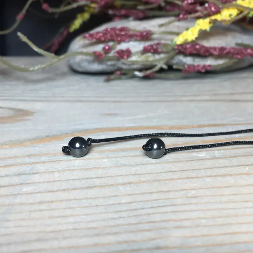 Minimalist Black Onyx Pendant Necklace – Natural Stone for Grounding & Inner Power