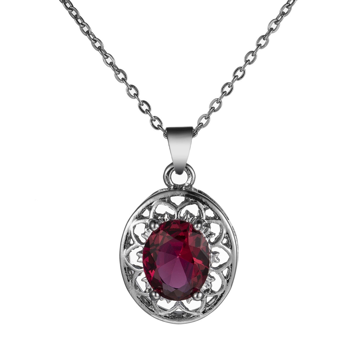 Sacred Bloom – Egg Crystal Earrings & Hollow Petal Pendant Necklace