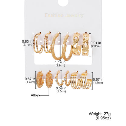 Elegance in Nine – Pearl & Butterfly Stud Earrings Set