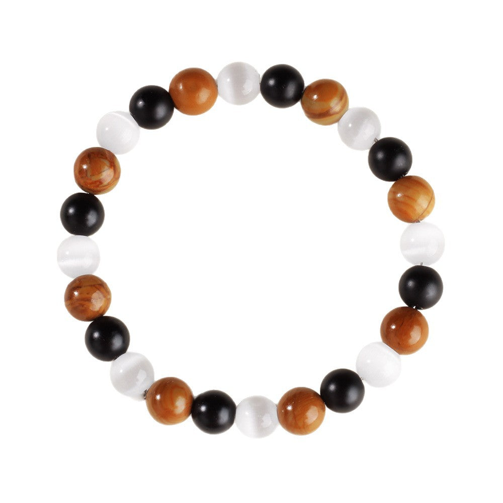Golden Cat’s Eye Wood Grain Bracelet