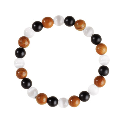 Golden Cat’s Eye Wood Grain Bracelet