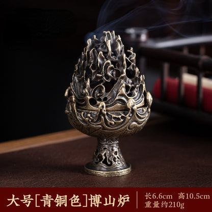 Retro Mini Hollow Incense Seat Indoor Buddha Supplies Tower Incense Cone Aromatherapy Stove