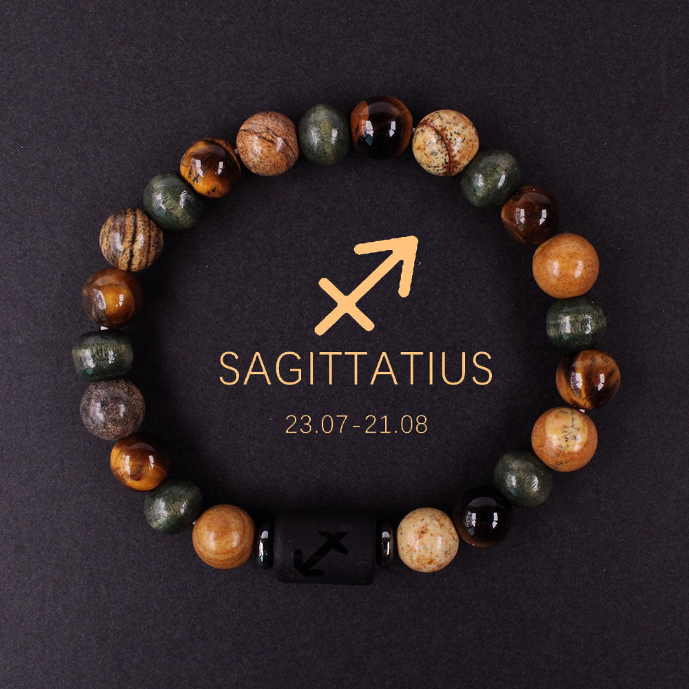 Zodiac Energy Bracelet – Amazonite & Tiger Eye Couple Crystal Set
