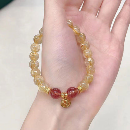 Yellow Crystal Bracelet – Metal Element Energy Jewelry - Astrological Jewelry Designs