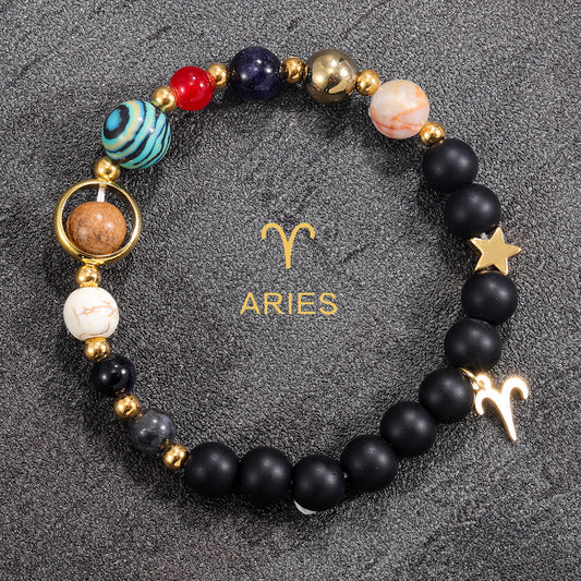 Aries Zodiac Planet Bracelet – Handmade