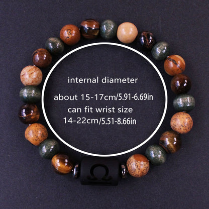 Zodiac Energy Bracelet – Amazonite & Tiger Eye Couple Crystal Set