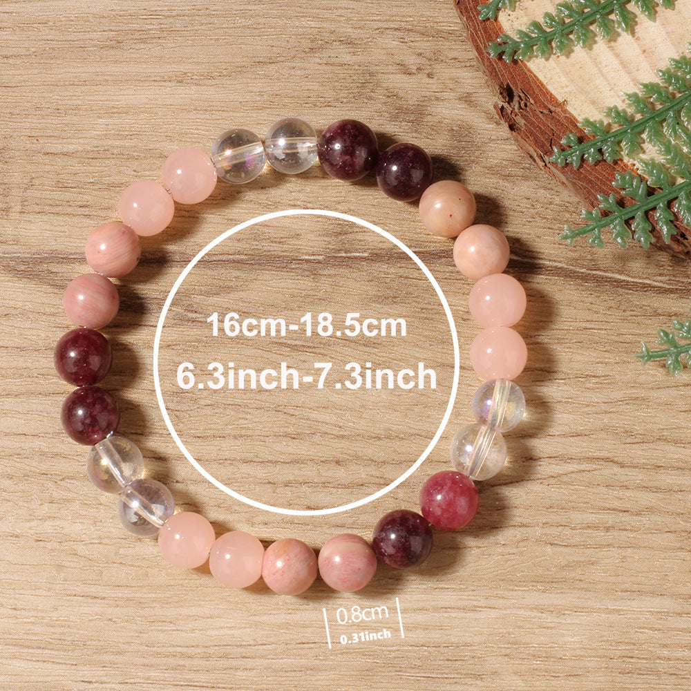 Natural Garnet & Clear Quartz Abundance Bracelet 