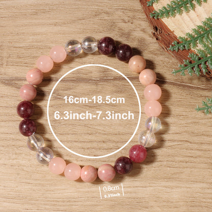 Natural Garnet & Clear Quartz Abundance Bracelet 
