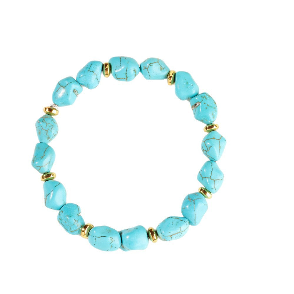 Geometric Turquoise Healing Stone Bangle
