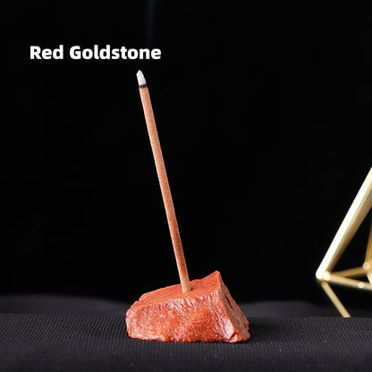 Natural Rose Amethyst & Citrine Crystal Incense Holder with Gemstone Chips – Sacred Meditation Burner
