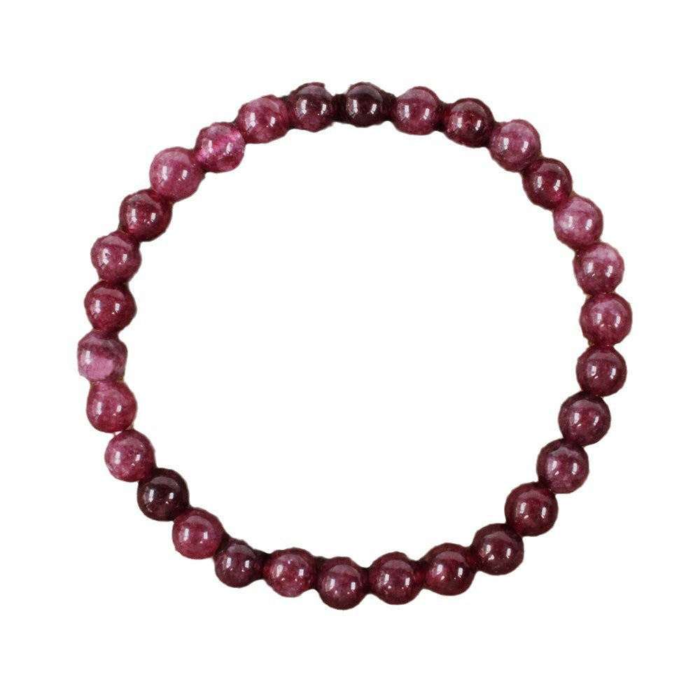 6mm Garnet Energy Bracelet – Natural Healing Stone for Passion & Vitality