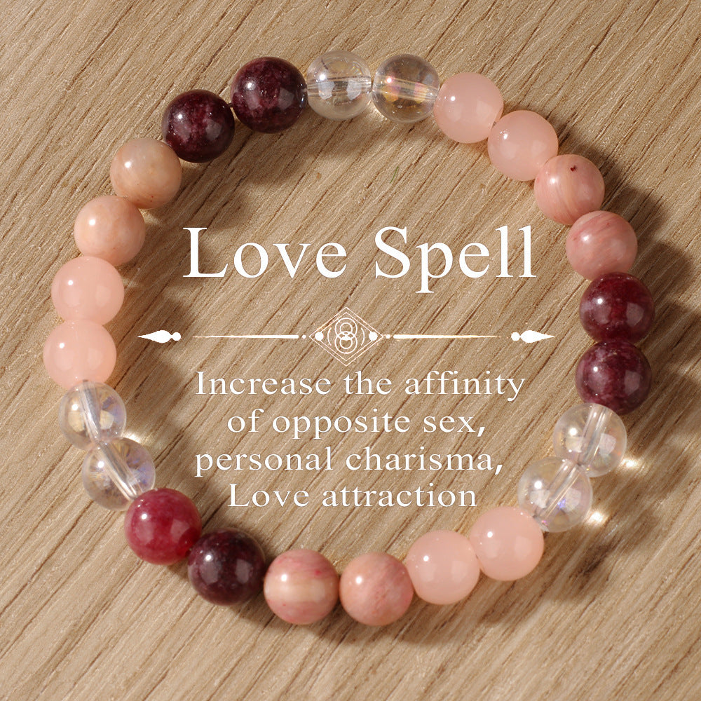 Natural Garnet & Clear Quartz Abundance Bracelet 