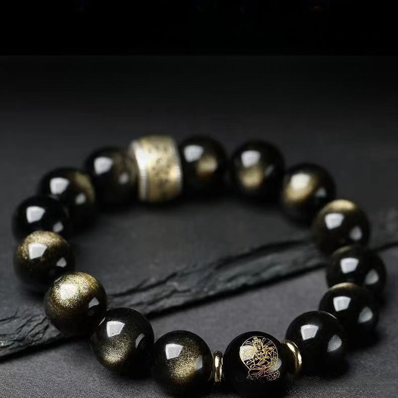 Bazi Customized Obsidian Bracelet – Water Element Energy Jewelry - Astrological Jewelry Designs