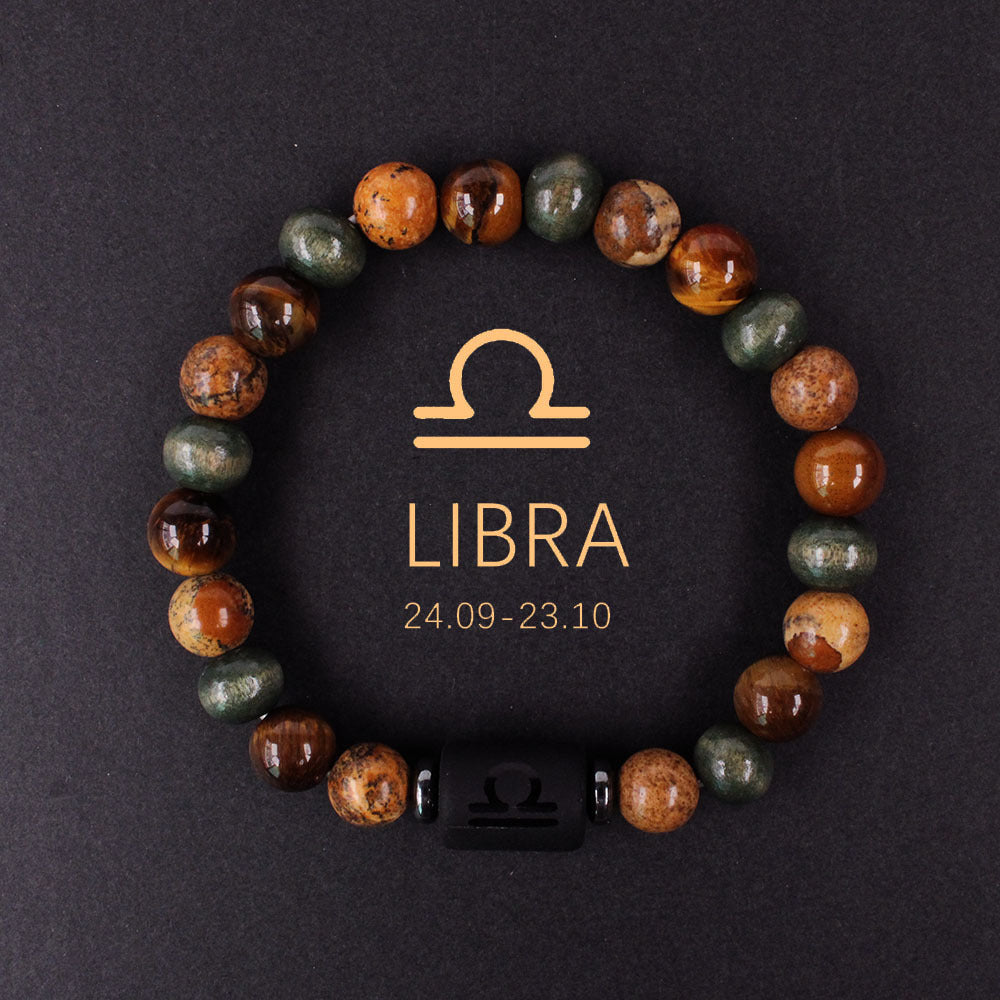 Zodiac Energy Bracelet – Amazonite & Tiger Eye Couple Crystal Set