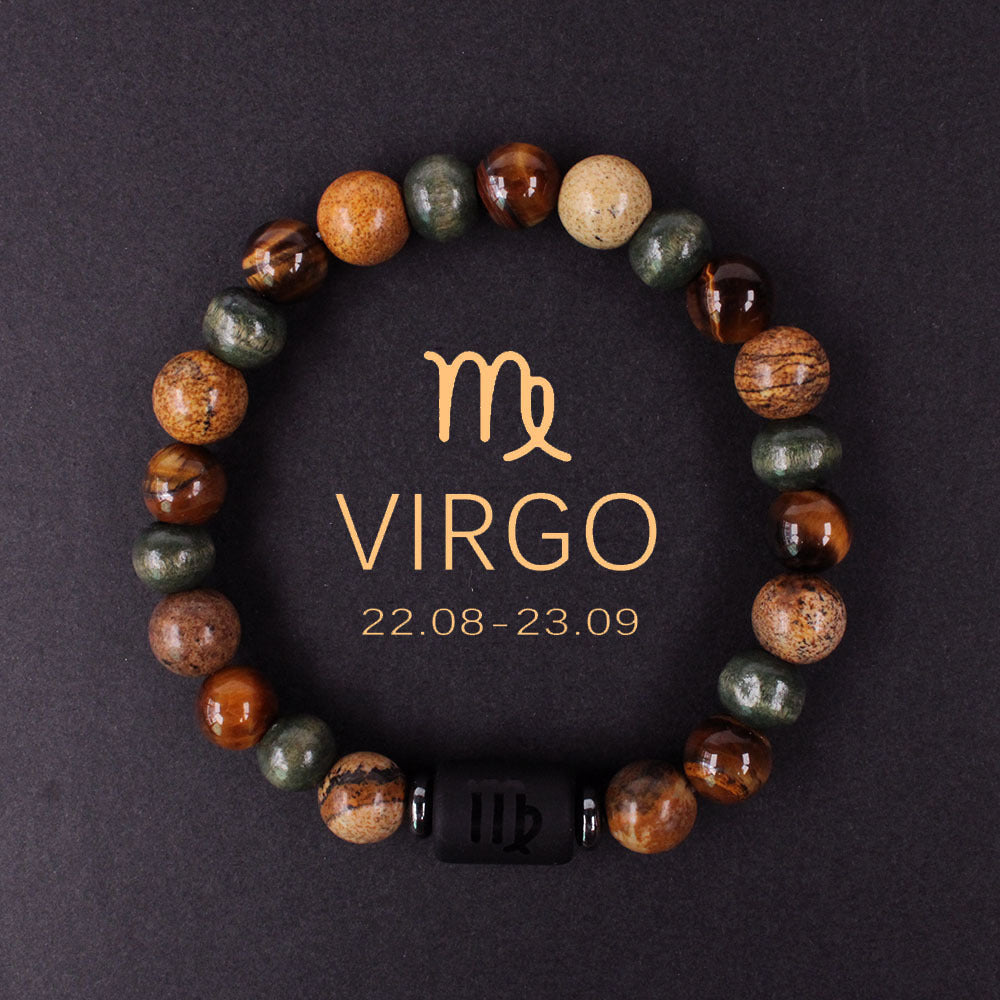 Zodiac Energy Bracelet – Amazonite & Tiger Eye Couple Crystal Set