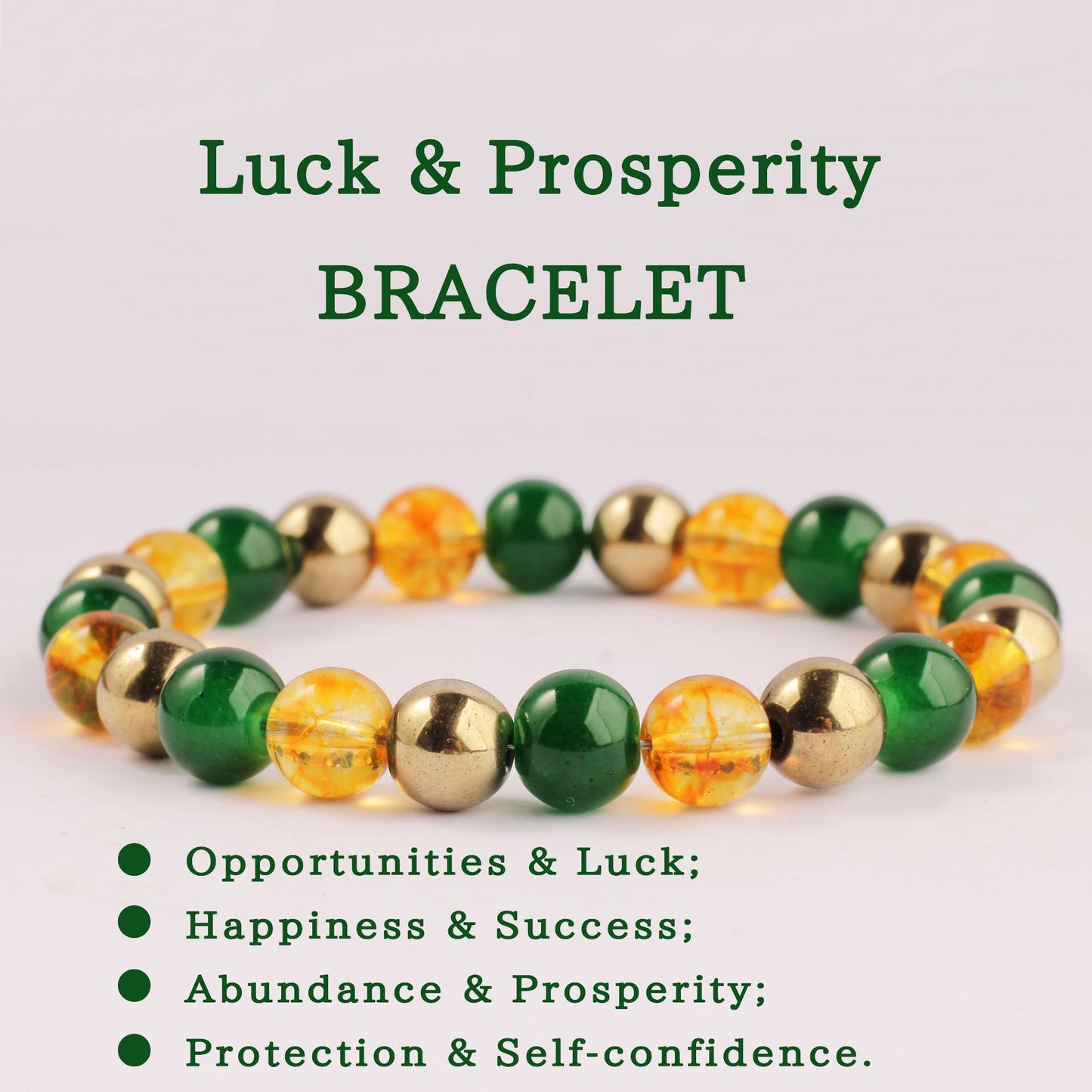Citrine & Green Agate Wealth Bracelet – Prosperity in Style