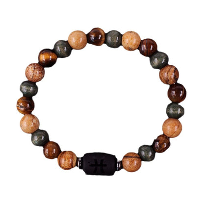 Zodiac Energy Bracelet – Amazonite & Tiger Eye Couple Crystal Set