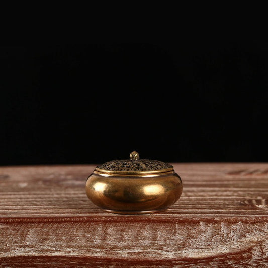 Mini Brass Incense Burner | Portable Antique Meditation Censer