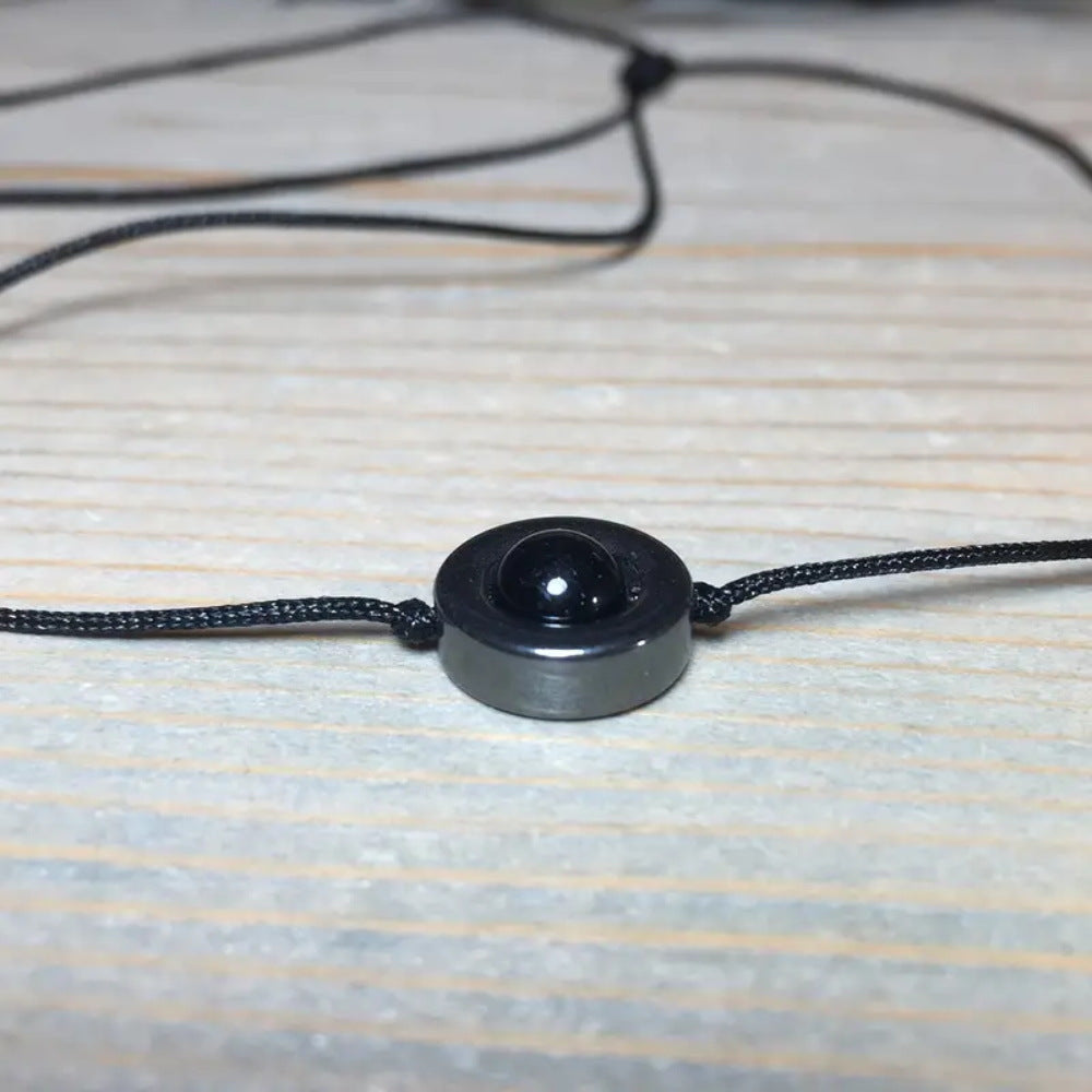Minimalist Black Onyx Pendant Necklace – Natural Stone for Grounding & Inner Power