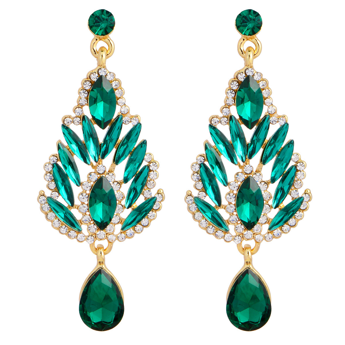 Celestial Glam – Crystal Rhinestone Drop Earrings