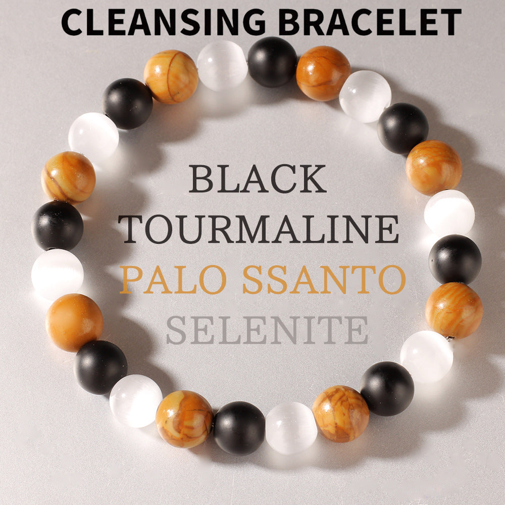 Golden Cat’s Eye Wood Grain Bracelet