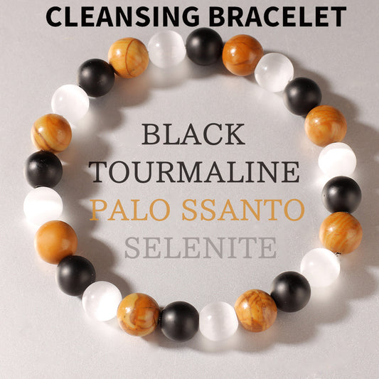 Golden Cat’s Eye Wood Grain Bracelet