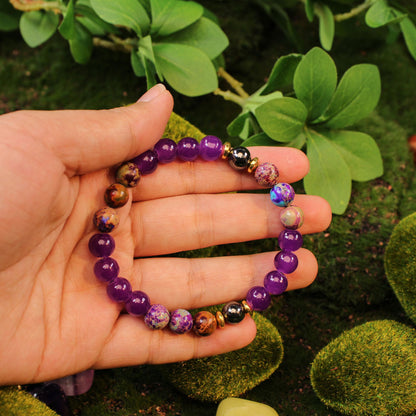 Black Agate Wealth Energy Bracelet – Grounding Protection & Abundance