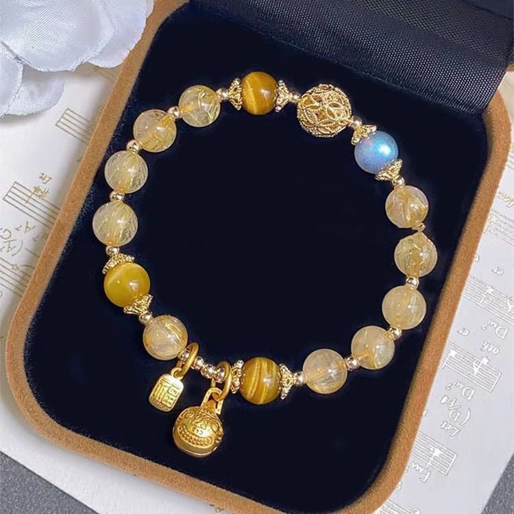 Yellow Crystal Bracelet – Metal Element Energy Jewelry - Astrological Jewelry Designs