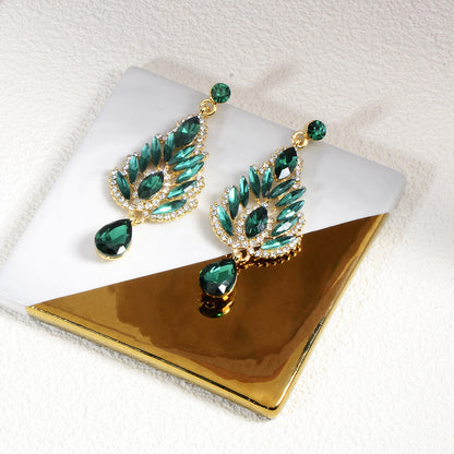 Celestial Glam – Crystal Rhinestone Drop Earrings