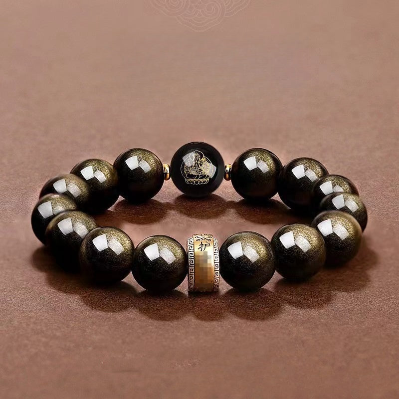 Bazi Customized Obsidian Bracelet – Water Element Energy Jewelry - Astrological Jewelry Designs