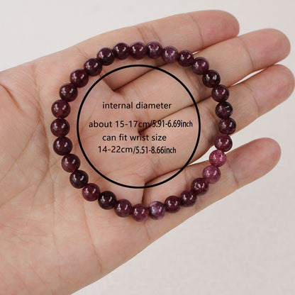 6mm Garnet Energy Bracelet – Natural Healing Stone for Passion & Vitality