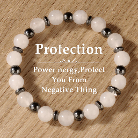Moonstone & Black Obsidian Bracelet