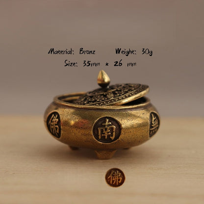 Mini Brass Incense Burner | Portable Antique Meditation Censer